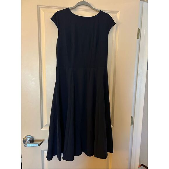 NEW Navy Blue Modest Holiday Party Prom Dress XL NO BELT - Picture 3 of 6